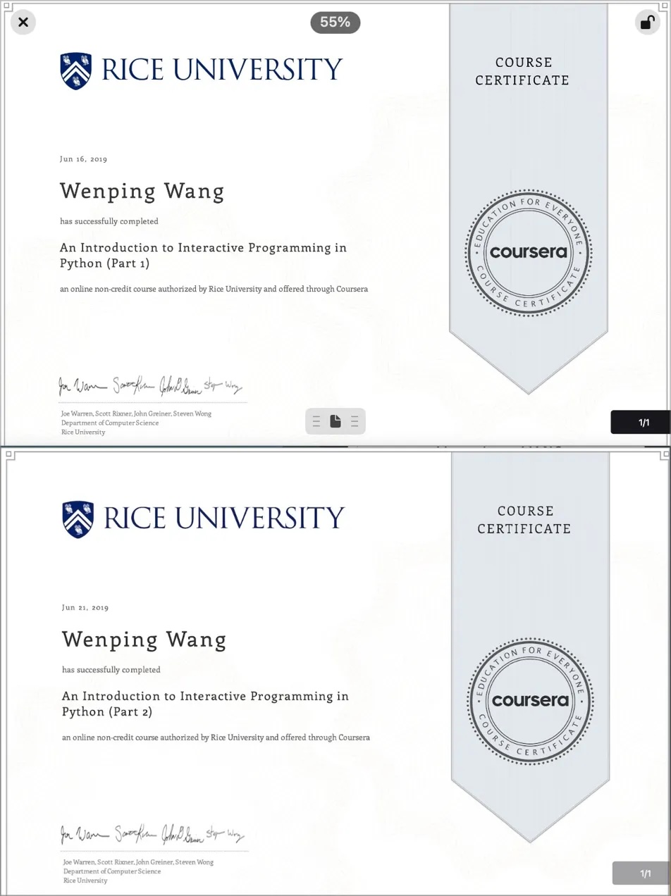 Python交互式编程入门: Rice大学系列课程学习